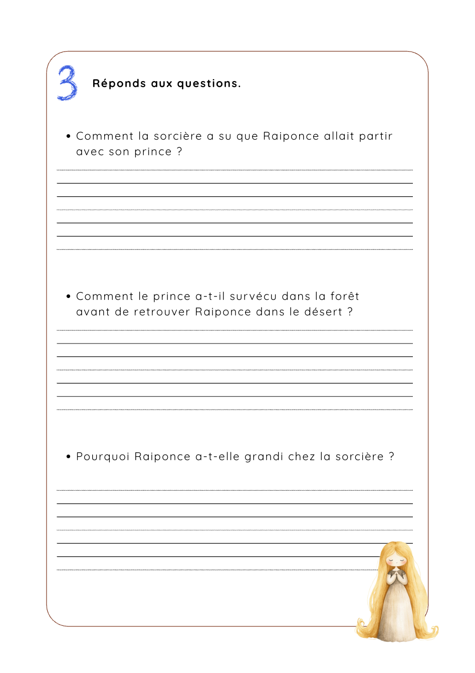 Compréhension orale - Raiponce