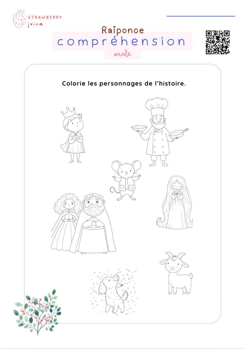 Compréhension orale - Raiponce