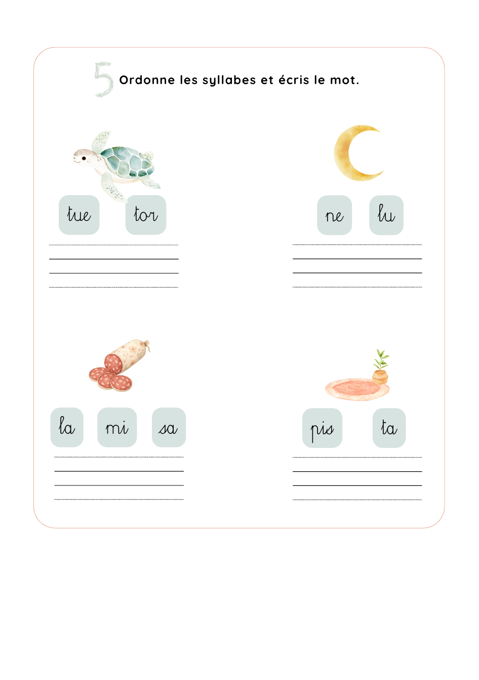 Fiches des sons [i] et [y] / i et u