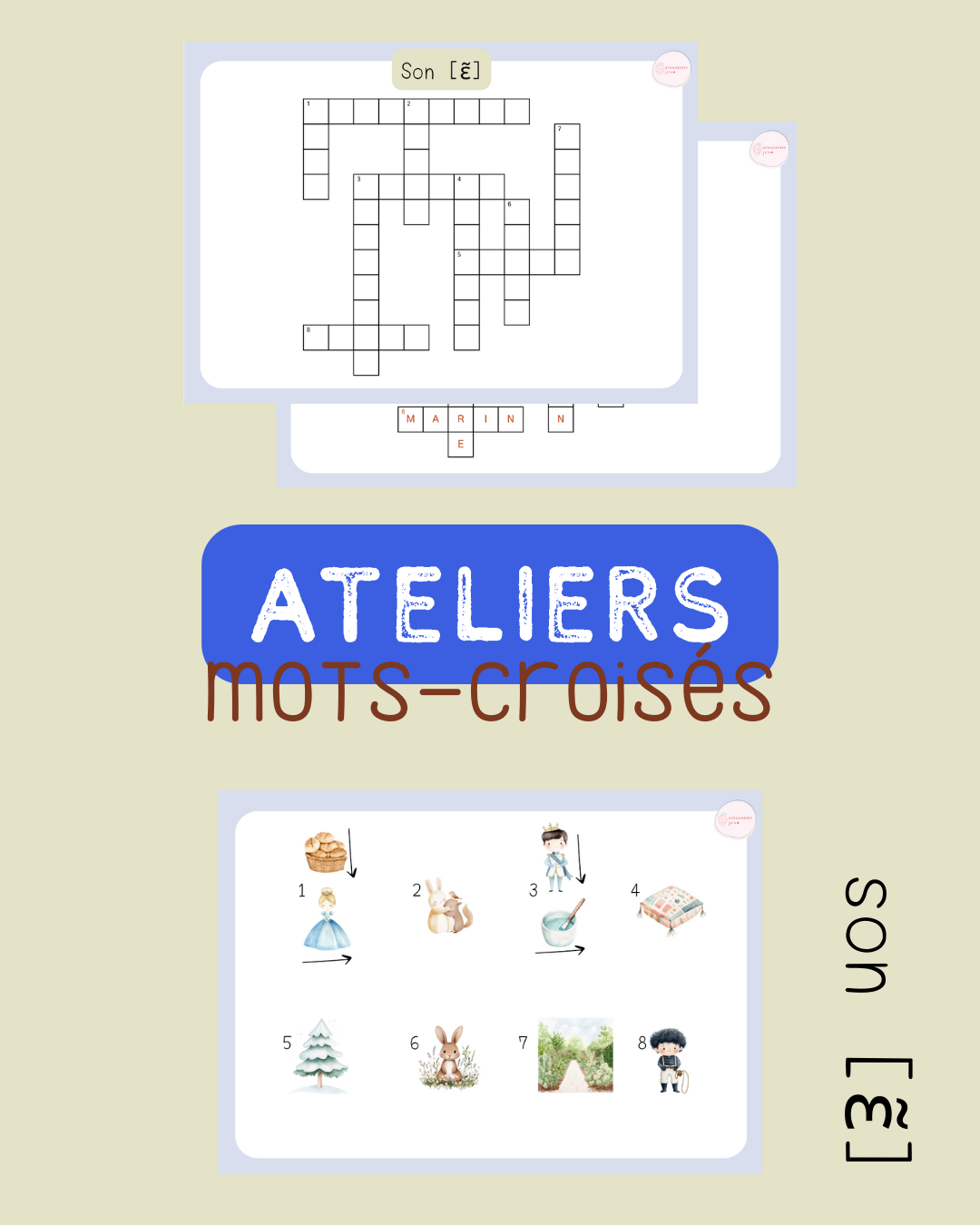 Mots-croisés du son [ɛ̃] - in, ain, ein, im